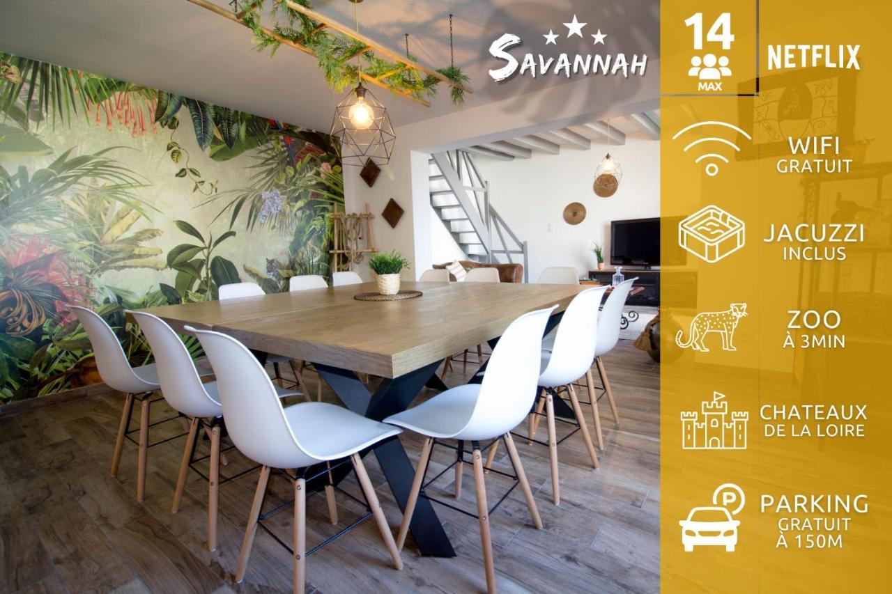 "Le Savannah" - Jacuzzi - A 3Min Du Zoo De Beauval Saint-Aignan  Exterior photo